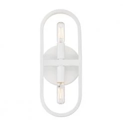 5.25 in. Carousel 2-Light Modern Matte White Wall Mount Sconce Light by Designers Fountain -Designers Fountain Shop matte white designers fountain vanity lighting d254c 2ws mw 4f 1000