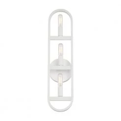 22 in. Carousel 3 Light Matte White Modern Wall Mount Sconce Light by Designers Fountain -Designers Fountain Shop matte white designers fountain vanity lighting d254c 3ws mw 4f 1000