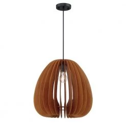 Lika 1-Light Mehana Wood Hanging Pendant by Designers Fountain