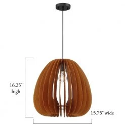 Lika 1-Light Mehana Wood Hanging Pendant by Designers Fountain -Designers Fountain Shop mehana wood style designers fountain chandeliers 3543 318 66 1000