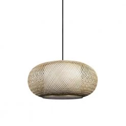 Luca 1-Light Natural Cane with Black Accents a Hanging Pendant by Designers Fountain -Designers Fountain Shop natural cane with black accents designers fountain chandeliers 3660 334 1d 1000