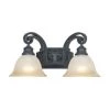 17.25 in. Barcelona 2-Light Natural Iron Spanish Style Bathroom Vanity Light with Ochre Glass Shades by Designers Fountain -Designers Fountain Shop natural iron designers fountain vanity lighting 96102 ni 64 1000