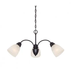Torino 3-Light Oil Rubbed Bronze Chandelier by Designers Fountain