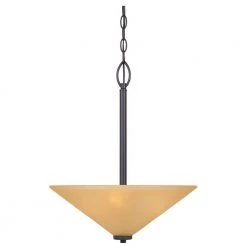 Arcadia 3-Light Oil Rubbed Bronze Interior Incandescent Pendant by Designers Fountain