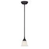 Kendall 5 in. 1-Light Oil Rubbed Bronze Transitional Hanging Pendant Light with Alabaster Glass Shade by Designers Fountain -Designers Fountain Shop oil rubbed bronze designers fountain chandeliers 85130 orb 64 1000