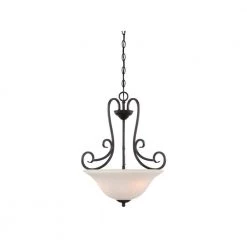Addison 3-Light Oil-Rubbed Bronze Down Pendant by Designers Fountain