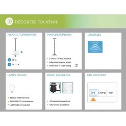 Printers Row 3-Light Oil Rubbed Bronze Interior Incandescent Chandelier by Designers Fountain 11 Printers Row 3-Light Oil Rubbed Bronze Interior Incandescent Chandelier by Designers Fountain -Designers Fountain Shop oil rubbed bronze designers fountain chandeliers 88083 orb 1f 1000