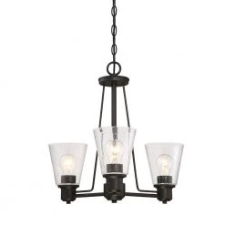Printers Row 3-Light Oil Rubbed Bronze Interior Incandescent Chandelier by Designers Fountain