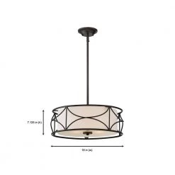 Avara 3-Light Oil Rubbed Bronze Interior Inverted Pendant by Designers Fountain -Designers Fountain Shop oil rubbed bronze designers fountain chandeliers 88631 orb 1d 1000