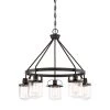 Jaxon 5-Light Oil Rubbed Bronze Interior Chandelier with Clear Glass Shade by Designers Fountain -Designers Fountain Shop oil rubbed bronze designers fountain chandeliers 90685 orb 64 1000