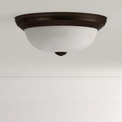 14 in. Medium 2-Light Oil Rubbed Bronze Ceiling Light Flush Mount by Designers Fountain -Designers Fountain Shop oil rubbed bronze designers fountain flush mount lights 1257m orb al a0 1000