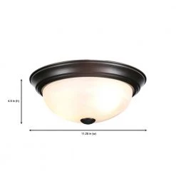 11 in. Small 2-Light Oil Rubbed Bronze Ceiling Light Flush Mount by Designers Fountain -Designers Fountain Shop oil rubbed bronze designers fountain flush mount lights 1257s orb al 40 1000