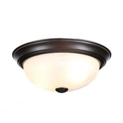 11 in. Small 2-Light Oil Rubbed Bronze Ceiling Light Flush Mount by Designers Fountain