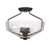 Printers Row 15 in. 2-Light Oil Rubbed Bronze Interior Incandescent Ceiling Semi Flush Mount by Designers Fountain -Designers Fountain Shop oil rubbed bronze designers fountain flush mount lights 88011 orb 64 1000