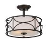 13 in. Avara 2-Light Oil Rubbed Bronze Interior Ceiling Light Semi Flush Mount by Designers Fountain