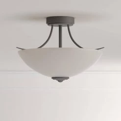 16 in. Montego 2-Light Oil Rubbed Bronze Ceiling Light Semi Flush Mount by Designers Fountain -Designers Fountain Shop oil rubbed bronze designers fountain flush mount lights 96911 orb 1d 1000