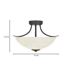 16 in. Montego 2-Light Oil Rubbed Bronze Ceiling Light Semi Flush Mount by Designers Fountain -Designers Fountain Shop oil rubbed bronze designers fountain flush mount lights 96911 orb 40 1000