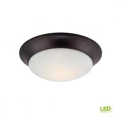 13 in. Halo Oil Rubbed Bronze 2700K CCT LED Ceiling Light Flush Mount by Designers Fountain -Designers Fountain Shop oil rubbed bronze designers fountain flush mount lights led1102 34 1d 1000