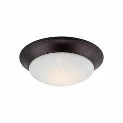 13 in. Halo Oil Rubbed Bronze 2700K CCT LED Ceiling Light Flush Mount by Designers Fountain