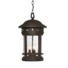 Sedona 19 in. Oil Rubbed Bronze 3-Light Outdoor Hanging Lamp with Clear Seedy Glass Shade by Designers Fountain -Designers Fountain Shop oil rubbed bronze designers fountain outdoor chandeliers 2394 orb 64 1000
