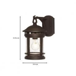 Sedona 10.75 in. Oil Rubbed Bronze 1-Light Outdoor Wall Lamp with Clear Seedy Glass Shade by Designers Fountain 9 Sedona 10.75 in. Oil Rubbed Bronze 1-Light Outdoor Wall Lamp with Clear Seedy Glass Shade by Designers Fountain -Designers Fountain Shop oil rubbed bronze designers fountain outdoor sconces 2370 orb 40 1000