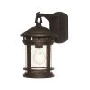 Sedona 10.75 in. Oil Rubbed Bronze 1-Light Outdoor Wall Lamp with Clear Seedy Glass Shade by Designers Fountain -Designers Fountain Shop oil rubbed bronze designers fountain outdoor sconces 2370 orb 64 1000