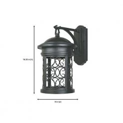 Ellington 16.25 in. Oil Rubbed Bronze 1-Light Outdoor Wall Lamp with Metal Cage Shade by Designers Fountain -Designers Fountain Shop oil rubbed bronze designers fountain outdoor sconces 31121 orb 40 1000
