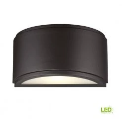 Halsey 5 in. Oil Rubbed Bronze LED Outdoor Wall Lamp with Frosted Glass Shade by Designers Fountain 9 Halsey 5 in. Oil Rubbed Bronze LED Outdoor Wall Lamp with Frosted Glass Shade by Designers Fountain -Designers Fountain Shop oil rubbed bronze designers fountain outdoor sconces led34631 orb 40 1000