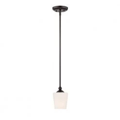 Darcy 1-Light Oil-Rubbed Bronze Mini Pendant by Designers Fountain