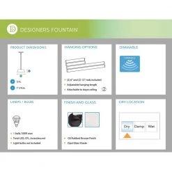 Darcy 1-Light Oil-Rubbed Bronze Mini Pendant by Designers Fountain -Designers Fountain Shop oil rubbed bronze designers fountain pendant lights 15006 mp 34 76 1000