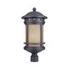 Sedona 23 in. Oil Rubbed Bronze 3-Light Outdoor Post Lamp with Amber Glass Shade by Designers Fountain -Designers Fountain Shop oil rubbed bronze designers fountain post lanterns 2396 am orb 64 1000