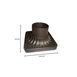 5.75 in. Square Oil Rubbed Bronze Pier Mount for Outdoor Post Lamps by Designers Fountain -Designers Fountain Shop oil rubbed bronze designers fountain post light bases 1916 orb 40 1000