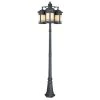 Sedona 86 in. Oil Rubbed Bronze 3-Head, 9-Light Outdoor Post Lamp with Amber Glass Shade by Designers Fountain -Designers Fountain Shop oil rubbed bronze designers fountain post light sets 23813 am orb 64 1000