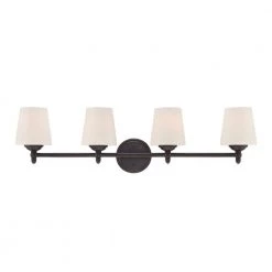 Darcy 4-Light Oil Rubbed Bronze Bath Bar Light by Designers Fountain