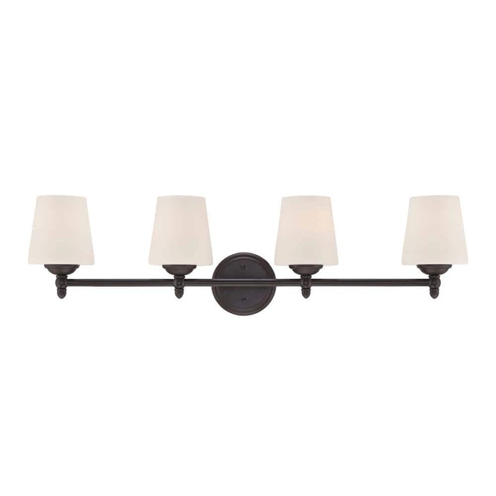 Darcy 4-Light Oil Rubbed Bronze Bath Bar Light by Designers Fountain 3 Darcy 4-Light Oil Rubbed Bronze Bath Bar Light by Designers Fountain