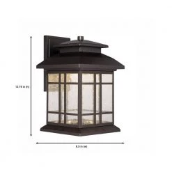 Piedmont 13 in. Oil Rubbed Bronze LED Outdoor Wall Lamp with Clear Seedy Glass Shade by Designers Fountain -Designers Fountain Shop oil rubbed bronze designers fountain wall sconces led33431 orb 1d 1000