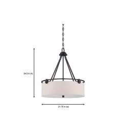 Gramercy Park 3-Light Old English Bronze Interior Incandescent Pendant by Designers Fountain -Designers Fountain Shop old english bronze designers fountain chandeliers 87131 oeb 1d 1000