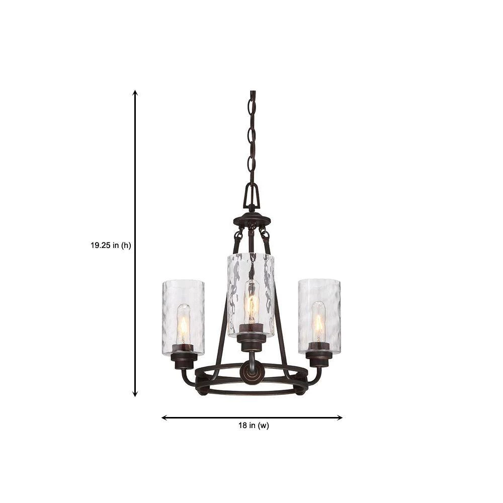 Gramercy Park 3-Light Old English Bronze Interior Incandescent Chandelier by Designers Fountain 7 Gramercy Park 3-Light Old English Bronze Interior Incandescent Chandelier by Designers Fountain - Image 5