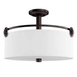 17 in. Gramercy Park 3-Light Old English Bronze Interior Incandescent Ceiling Semi Flush Mount by Designers Fountain -Designers Fountain Shop old english bronze designers fountain flush mount lights 87111 oeb 1d 1000
