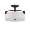 17 in. Gramercy Park 3-Light Old English Bronze Interior Incandescent Ceiling Semi Flush Mount by Designers Fountain -Designers Fountain Shop old english bronze designers fountain flush mount lights 87111 oeb 64 1000