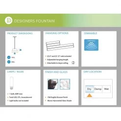 Gramercy Park 1-Light Old English Bronze Interior Incandescent Mini Pendant by Designers Fountain -Designers Fountain Shop old english bronze designers fountain pendant lights 87130 oeb 76 1000