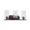 22 in. Gramercy Park 3-Light Old English Bronze Rustic Bathroom Vanity Light with Clear Hammered Glass Shades by Designers Fountain -Designers Fountain Shop old english bronze designers fountain vanity lighting 87103 oeb 64 1000