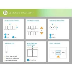 22 in. Gramercy Park 3-Light Old English Bronze Rustic Bathroom Vanity Light with Clear Hammered Glass Shades by Designers Fountain -Designers Fountain Shop old english bronze designers fountain vanity lighting 87103 oeb 77 1000