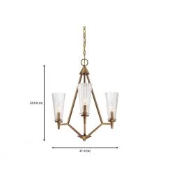 Montelena 3-Light Old Satin Brass Interior Chandelier by Designers Fountain -Designers Fountain Shop old satin brass designers fountain chandeliers 88983 osb 66 1000