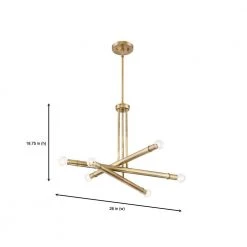 Emmett 6-Light Old Satin Brass Chandelier by Designers Fountain -Designers Fountain Shop old satin brass designers fountain chandeliers 92786 osb 66 1000