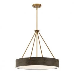Erba 6-Light Old Satin Brass Pendant by Designers Fountain
