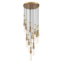 Louise 11-Light Old Satin Brass Chandelier by Designers Fountain