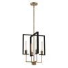 Chicago PM 4-Light Old Satin Brass Pendant by Designers Fountain