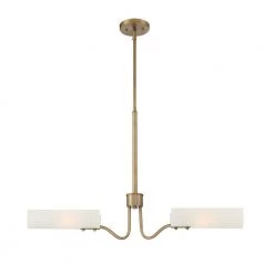 Manhasset 2-Lights Old Satin Brass Island Pendant by Designers Fountain
