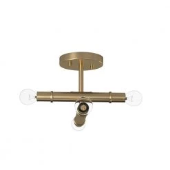 12 in. Emmett 4-Light Old Satin Brass Ceiling Light Semi Flush Mount by Designers Fountain -Designers Fountain Shop old satin brass designers fountain flush mount lights 92711 osb 44 1000